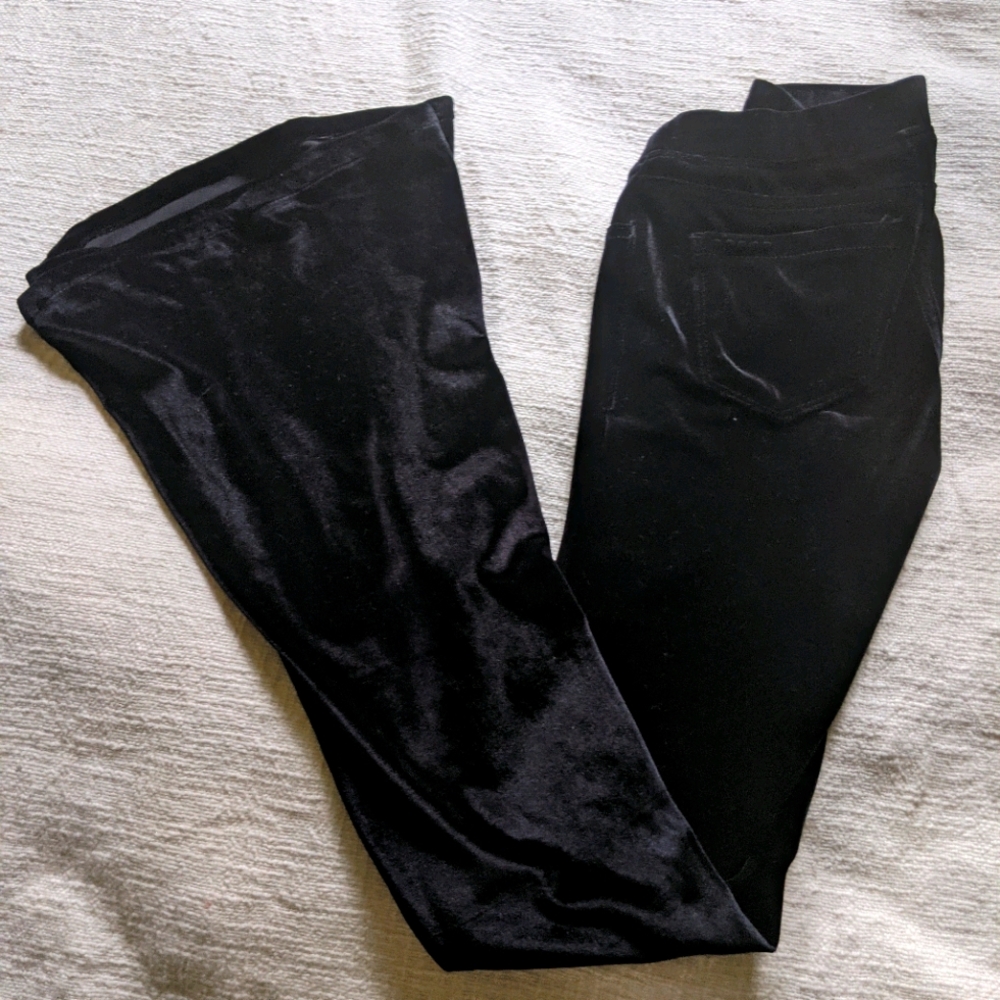 Blank NYC Black Velvet Flares